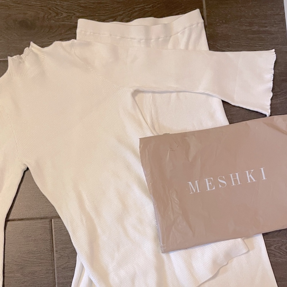 Meshki Ivory Jovie Knit Sweater and Pants Set